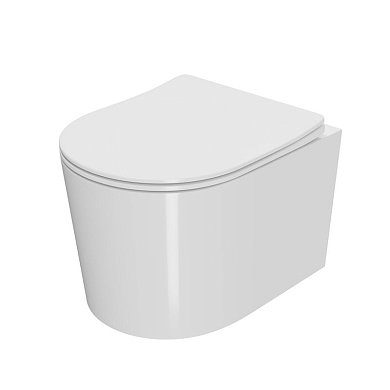 Унитаз подвесной&nbsp;&nbsp;Point Веста безободковый, белый, сиденье дюропласт. микролифт